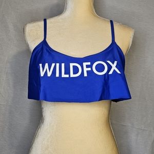WILDFOX BLUE SWIM TOP SIZE MEDIUM NWOT